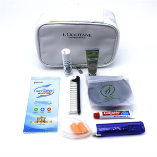航空公司欧舒丹含配品洗漱包收纳简约套装包洗漱用品出差旅行便携