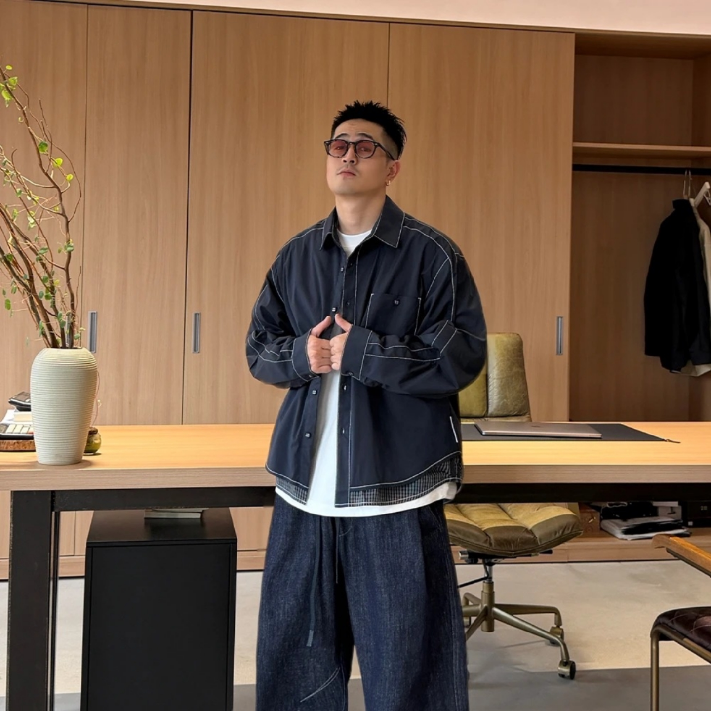 高级感潮流衬衫休闲时尚夹克外套
