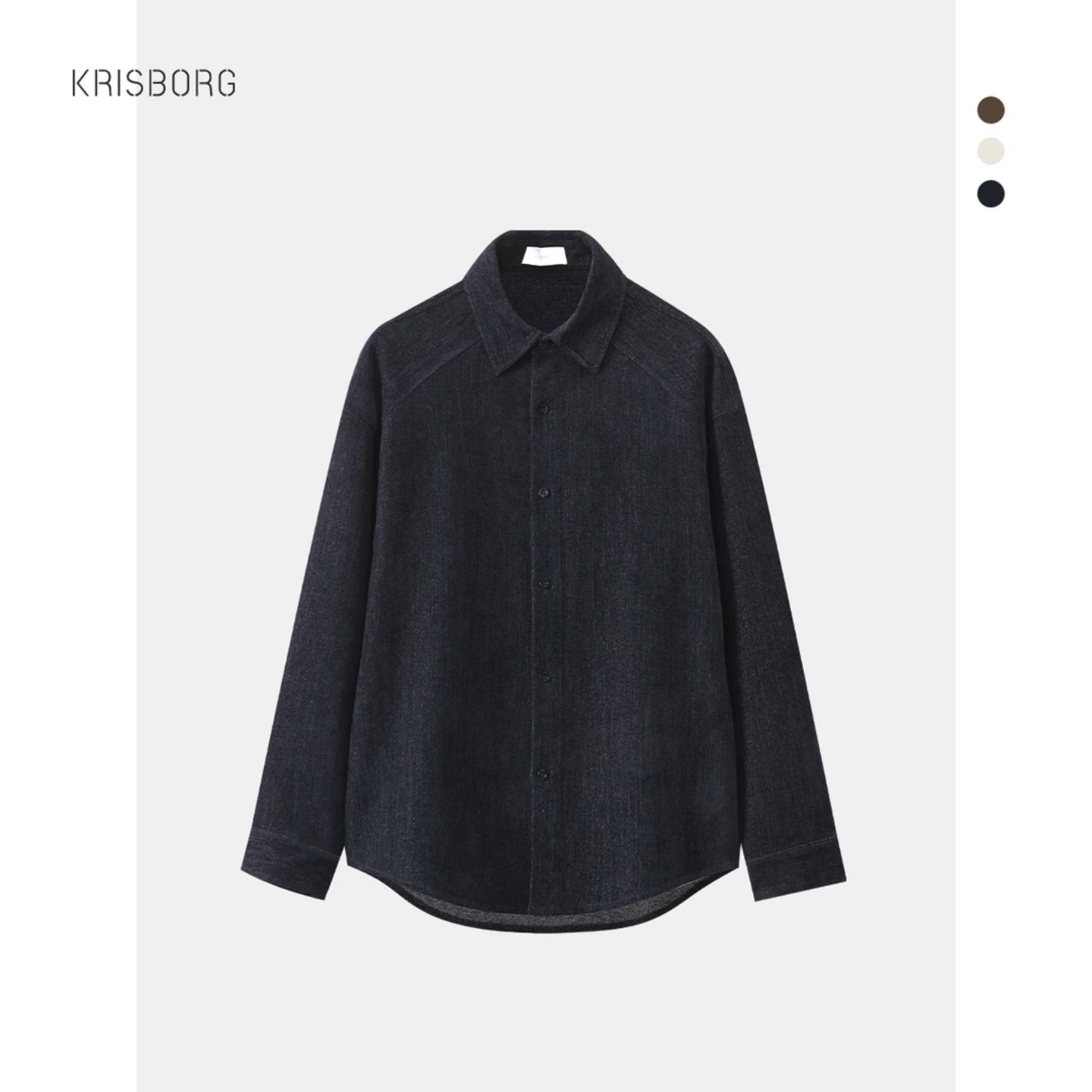 老钱风翻领长袖衬衫男士春商务绅士免烫商务休闲外套纯色上衣春季