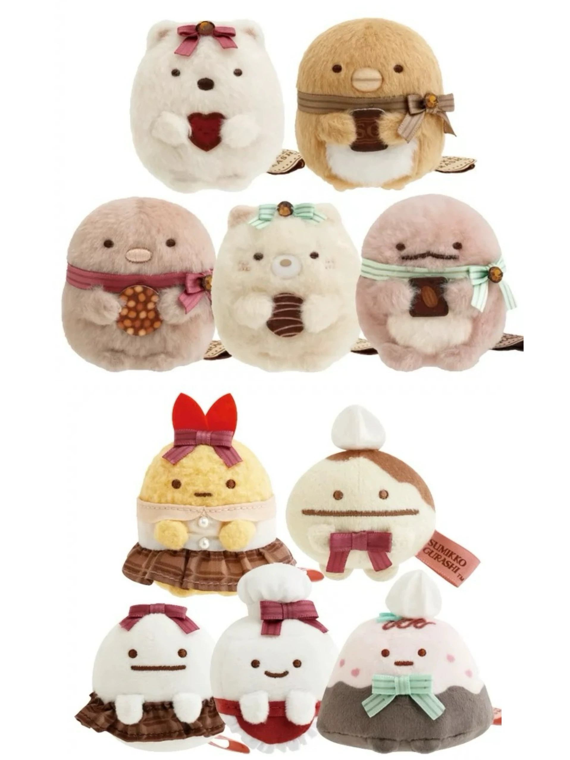日本san-x角落生物sumikko 2月巧克力咖啡店毛绒沙包公仔