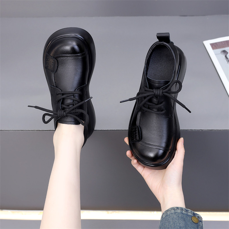 厚底小皮鞋女春秋2026新款复古通勤乐福鞋英伦百搭中年妈妈小皮鞋,女鞋,深口单鞋,淘宝优惠券,粉丝福利购,淘宝优惠卷
