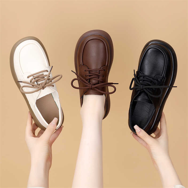 久站不累脚大码41小皮鞋乐福