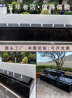 景观流水钵庭院喷泉循环水景不锈钢涌泉摆件造景可定制