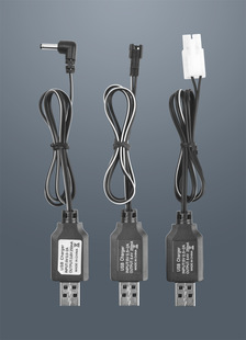 遥控车电池组玩具充电器USB插头线7.4V3P3.6v3.7v4.8V6v7.2充电线