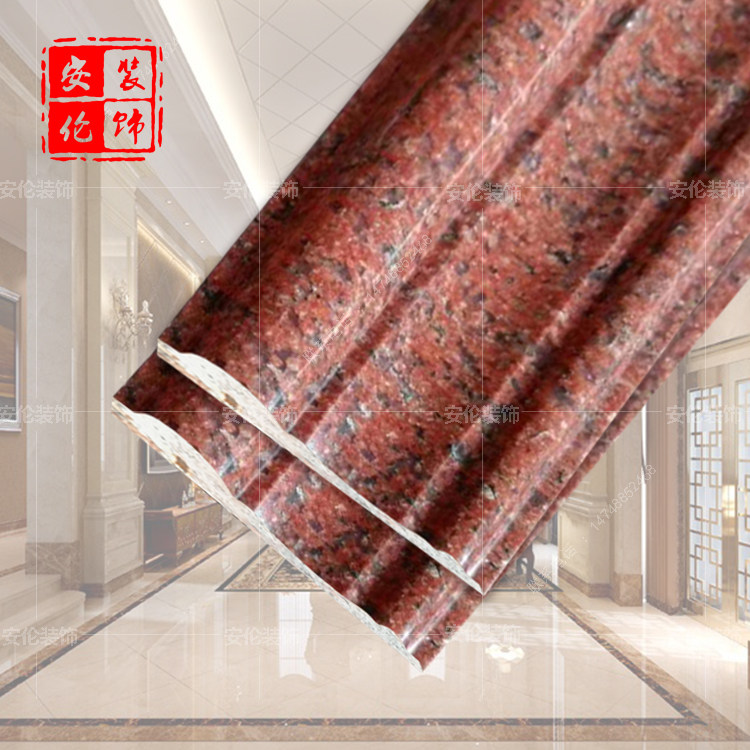 花岗岩石线条 印度红门套线 天然石 红色室外阳台窗套框圆方柱