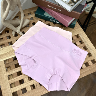 棉质面料高支棉中高腰包臀RC棉纯色简约字母玫瑰舒适女三角裤 内裤