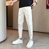 2026春季休闲长裤男束脚修身小脚百搭拼接运动裤1001B153P48，女装休闲裤，星座1001