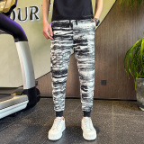 2026春季新款束脚休闲裤男修身小脚花裤子潮牌松紧裤1001B197P48，男装休闲裤，星座1001