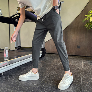2026春季新款休闲九分裤男束脚修身小脚拼接运动裤1001B173P48，女装休闲裤，星座1001