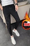 2025秋冬加绒休闲裤男弹力修身小脚九分束脚裤1001K559P45加绒P58，男装卫衣，星座1001