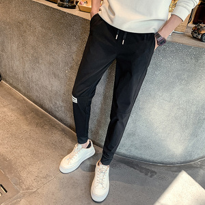2025春秋休闲裤男长裤修身小脚束脚裤网红松紧运动裤1001B107P48图片