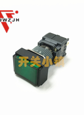 金宏电器16MM防水复位长方形按钮 F16-17F1LBG 绿色6脚带灯按键