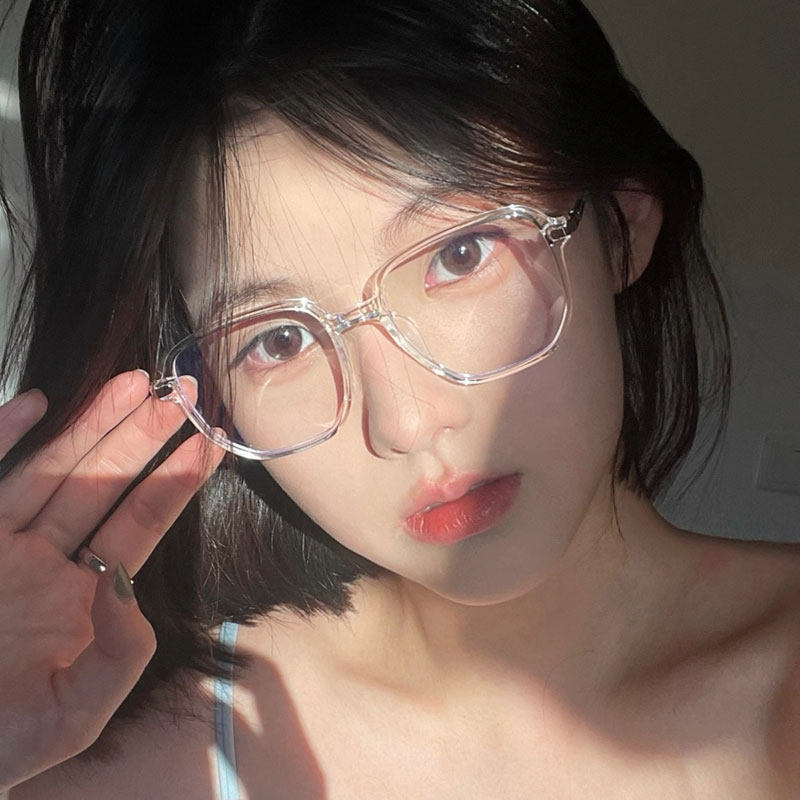 大方框黑框眼镜女网红圆脸近视镜潮素颜学生眼镜架男韩版镜框大脸