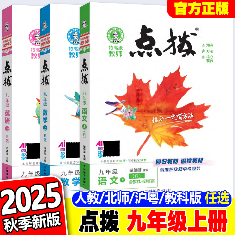 2025新版荣德基点拨九年上下册