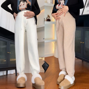孕妇裤子外穿秋冬加绒大码新款运动休闲束脚裤孕妇装小个子显瘦女