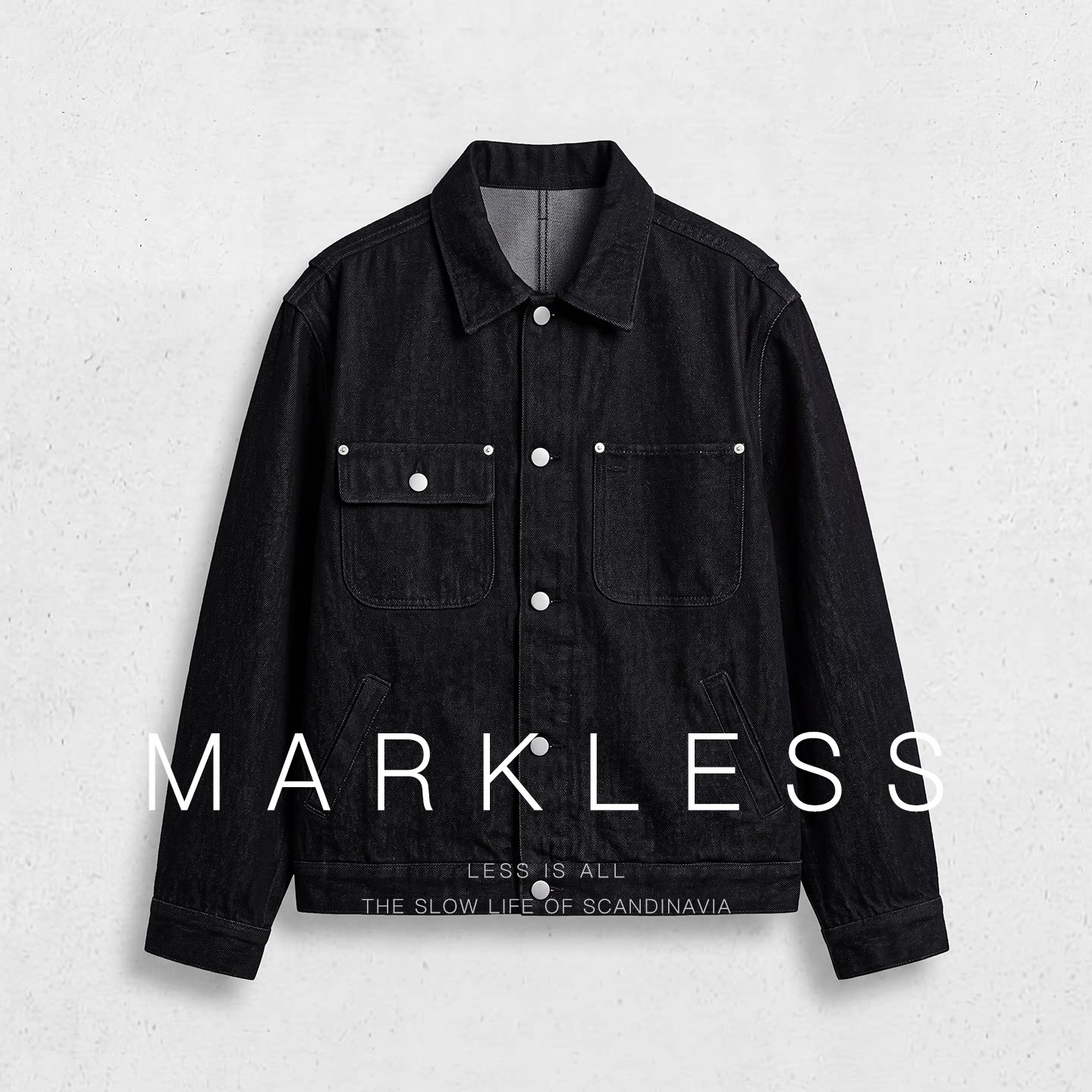 Markless原色水洗牛仔夹克男 2026秋季新款经典复古男士外套上衣