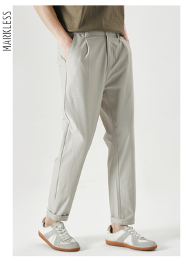 Markless男士休闲裤春款 宽松垂感长裤男聪明裤通勤男款直筒裤子