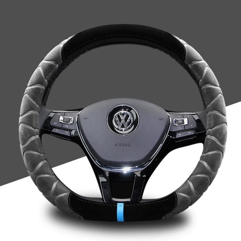 2011/12/15/16/17/18款大众宝来新朗逸速腾毛绒方向盘套D型冬把套