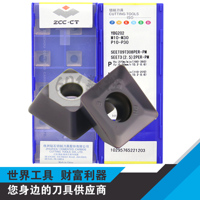 正品株洲数控面铣刀片SEET09T308PER-PM YBG202