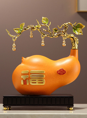 葫芦摆件创意新中式玄关酒柜装饰客厅工艺品树脂家居招财高档礼物
