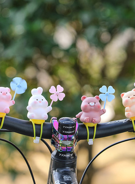 自行车摆件装饰新款卡通电动车配饰创意高级感汽车用品车载小摆件