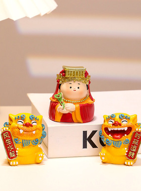 钟馗小神仙摆件情绪稳定职场工位解压情绪稳定工艺品电脑桌装饰品