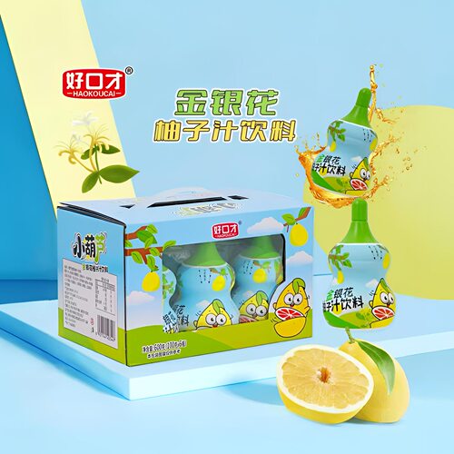 好口才金银花柚子汁胡萝卜鲜橙汁枇杷雪梨苹果山楂汁饮料100克6瓶