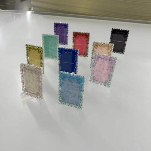 素植亚克力谷美展示架小卡相框明信片立牌摇摇乐吧唧徽章收纳装