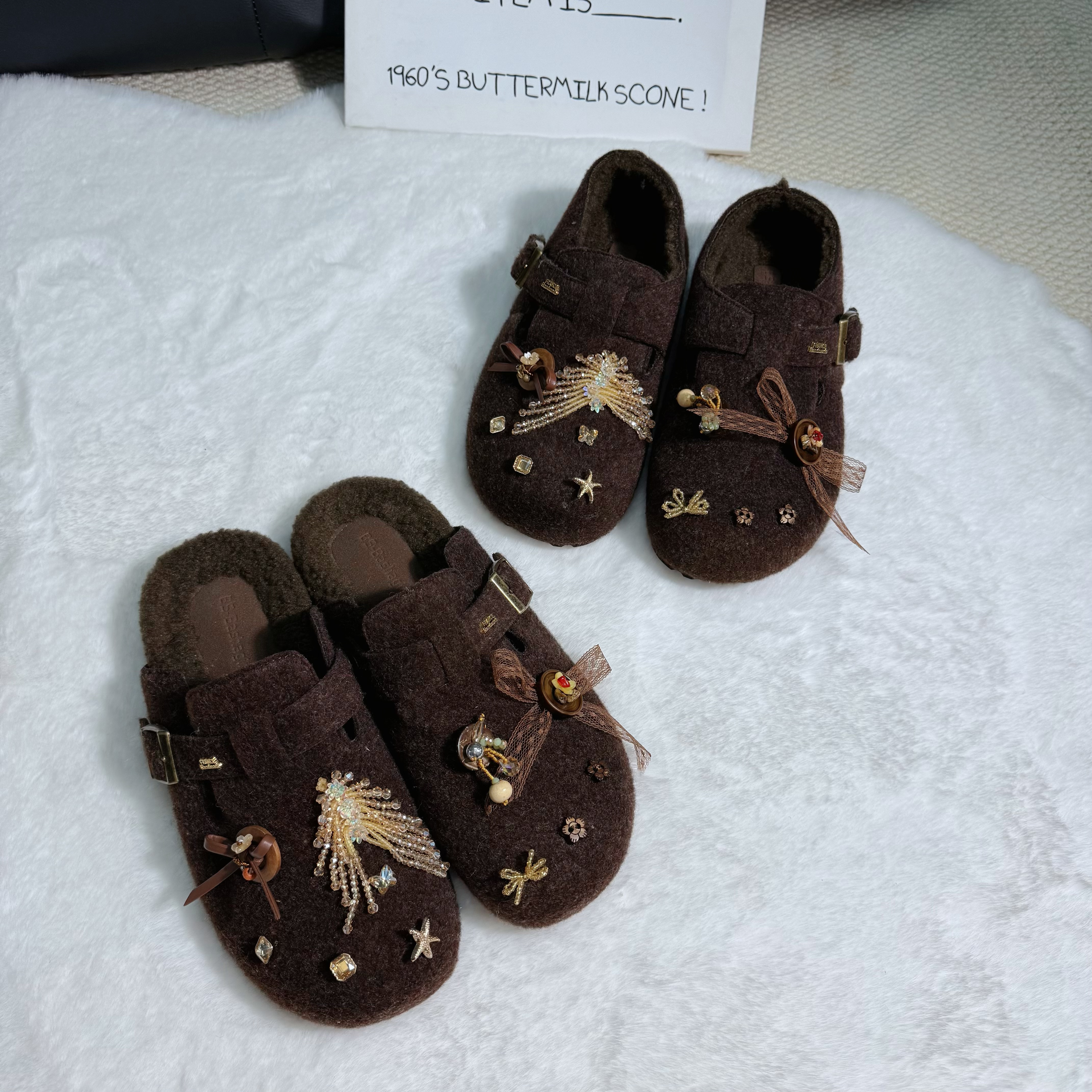 美拉德色系百搭重工勃肯鞋