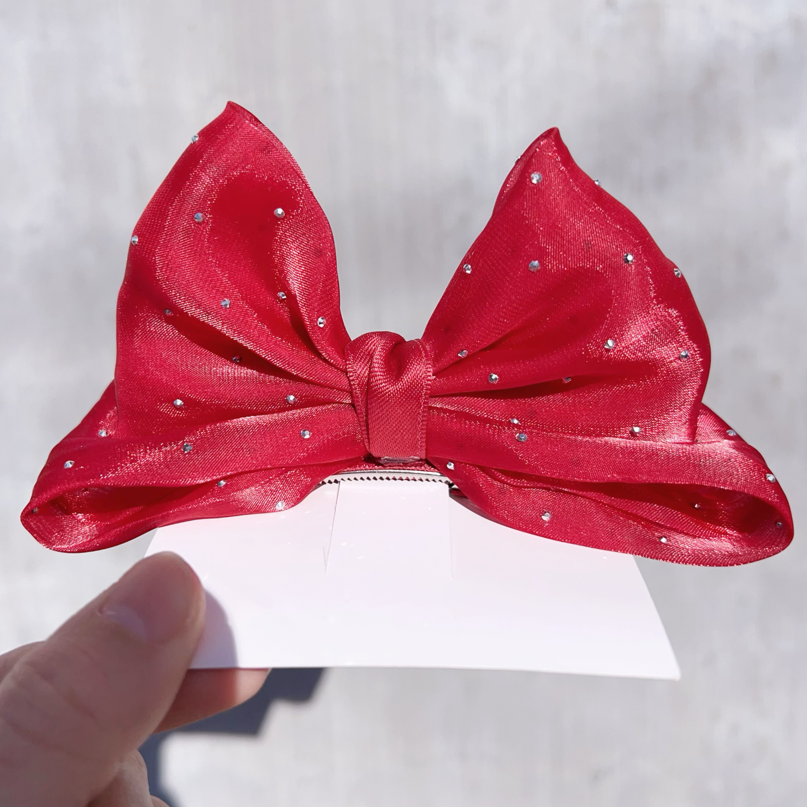 韩版立体蝴蝶结儿童发夹春夏公主女童珍珠纱顶夹女孩发卡表演头饰