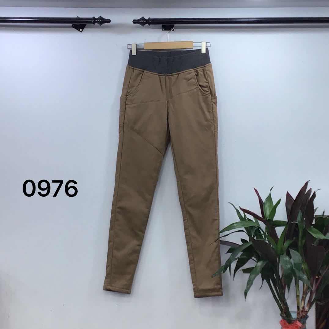 尹衣社棉裤保暖松紧腰加厚弹力夹棉棉裤高腰显瘦女裤0976冬季