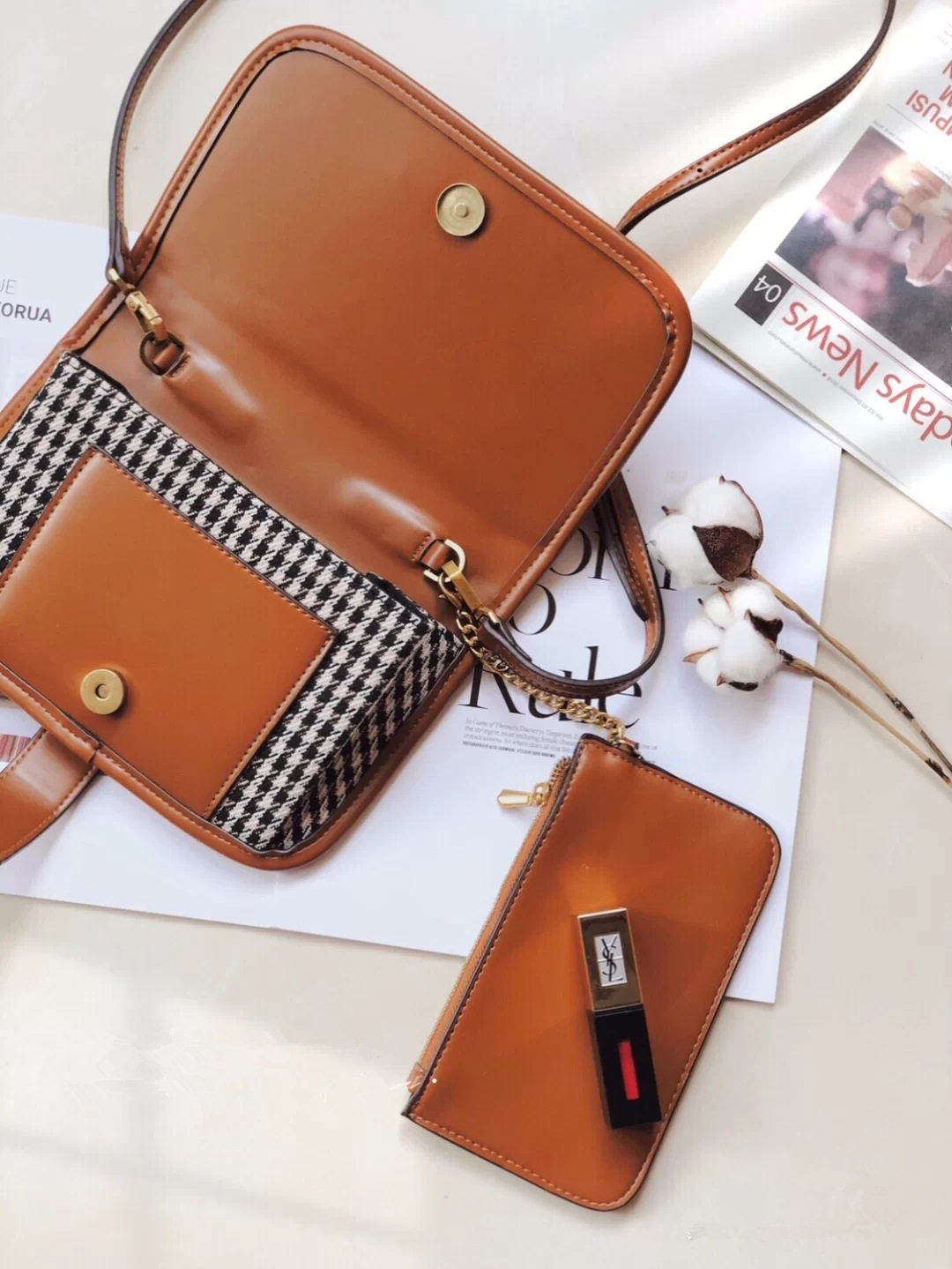 UR千鸟格包秋冬呢子mini单肩斜挎包格子菱格包小方包小香风女包包,箱包皮具/热销女包/男包,小方包,淘宝优惠券,粉丝福利购,淘宝优惠卷