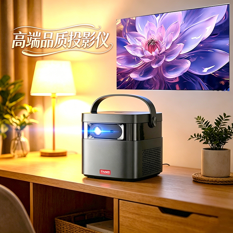 新品投影仪家用超高清4K内置大容量电池办公用露营便携式智能家庭看电视3D电影投影机