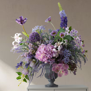 仿真花假花客厅餐桌装饰品摆件酒店大堂前台别墅商场高档轻奢摆设