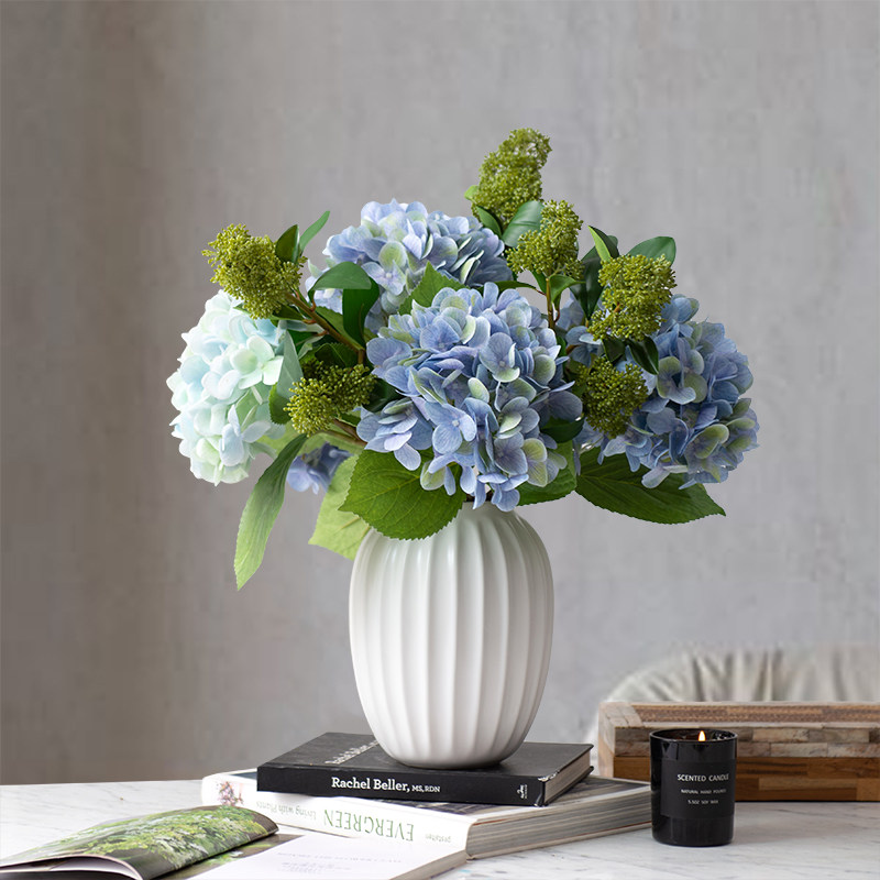 仿真3d绣球假花客厅装饰茶几桌面摆件花束轻奢餐桌花艺绢花花瓶,家居饰品,仿真花/假花,淘宝优惠券,粉丝福利购,淘宝优惠卷