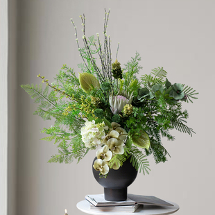 绿色彷真植物森系彷真花绿色花韩系绿植彷真蕨类婚礼装饰植被造景