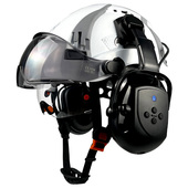 护目防砸安全帽双层护目镜带智能蓝牙耳罩施工作业降噪隔音定制