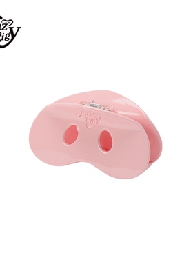 ALazyPig爱心猪鼻子抓夹原创设计可爱猪鼻粉色抓夹发饰
