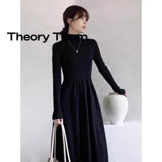 Theory Thom 2024秋冬新款配大衣针织连衣裙女内搭打底长款修身