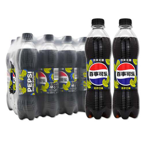 百事可乐无糖青柠500ml*24瓶整箱
