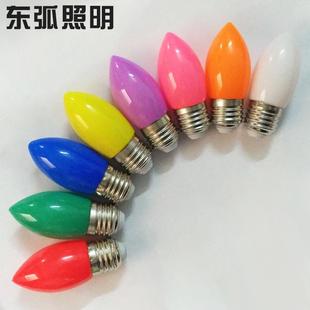 直销LED彩色灯泡E27螺口3W家用室内装 新款 饰红光绿蓝光黄橙色紫色