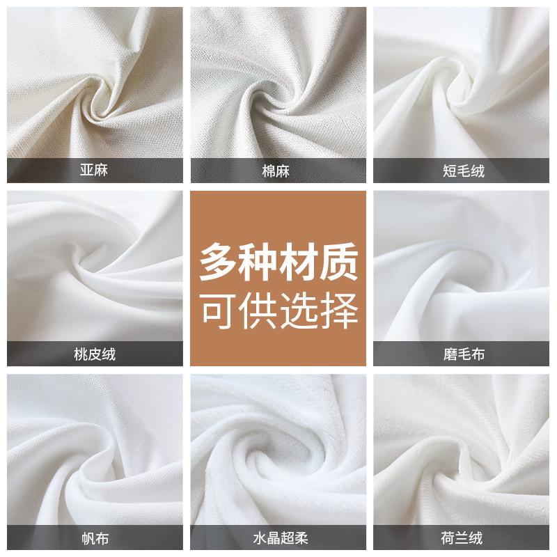 新款直销抱枕定logo亚麻靠枕套桃皮绒家居沙发靠垫亚马逊爆款