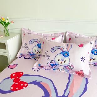 夏季儿童女孩冰丝枕套学生卡通星黛露枕巾幼儿园小枕芯套30x50cm