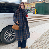现货新款格子两面穿70羊毛中长款双面呢2C282-982P270K388，女装毛呢外套，2C282