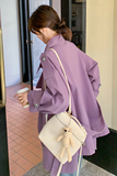 现货新款休闲紫色短风衣2C282-857P145K198，女装风衣，2C282