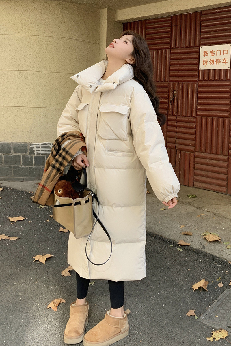 立领中长款小个子90白鸭绒2C282-6655P310K478,女装羽绒服,2C282