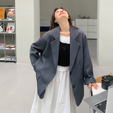 百搭炸街灰色西装外套女2025春季新款韩版宽松休闲小个子西服上衣，女装西装，2C282