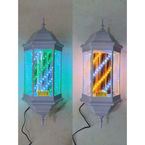 高亮美发店led转灯 理发店专用灯 户外防水防晒 六角宫灯 带电机