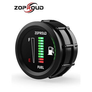 油箱油量表52MM/2英寸汽车改装仪表油位计12/24V通用可设置燃油表