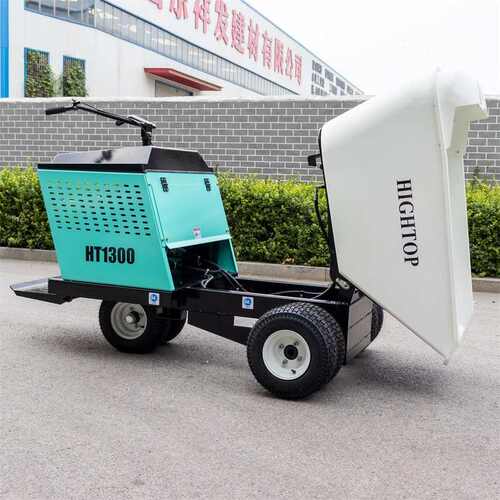 新款小型轮式三轮车 履带站立式翻斗车 出口欧美家庭农场自卸车
